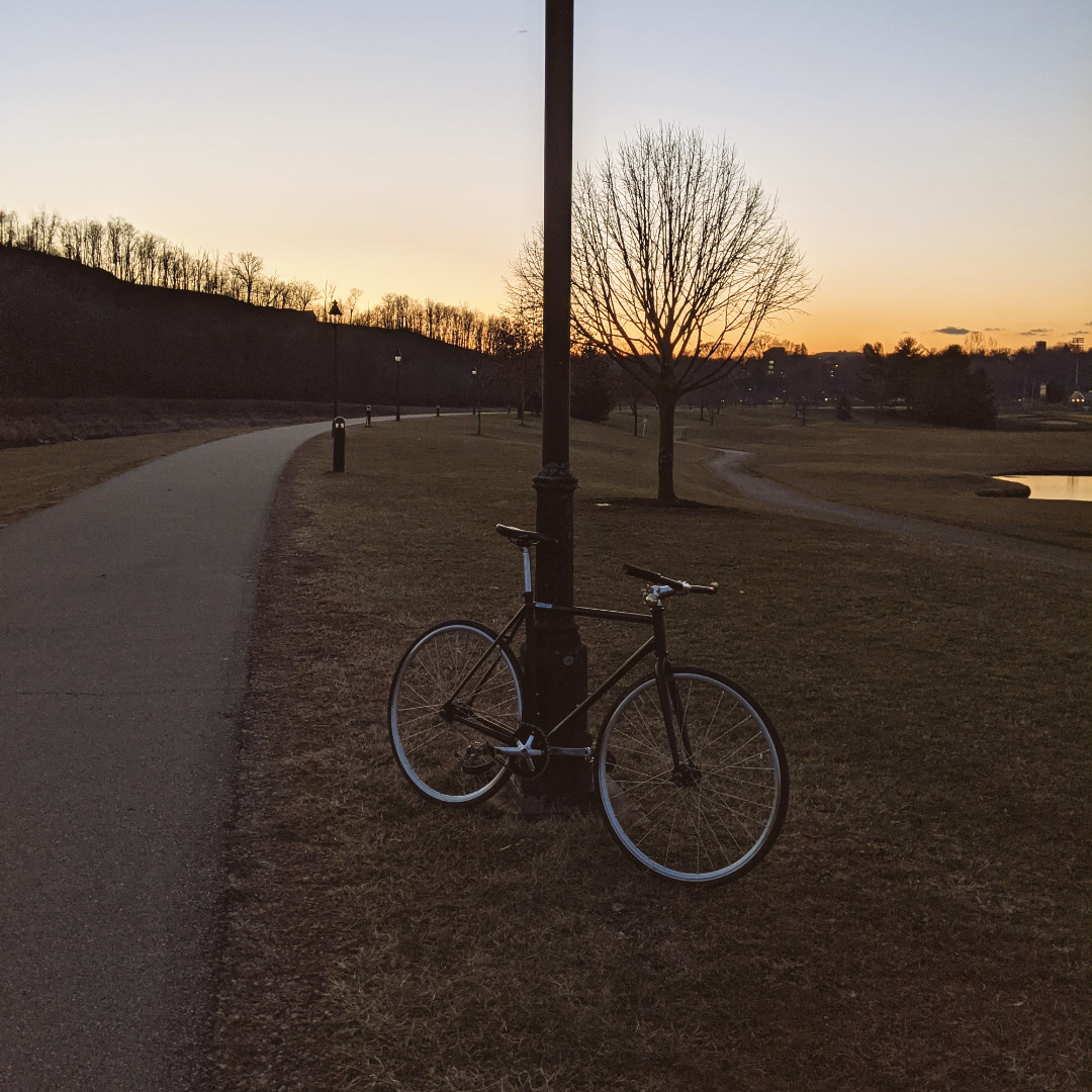 Hockhocking Adena Bikeway at dusk