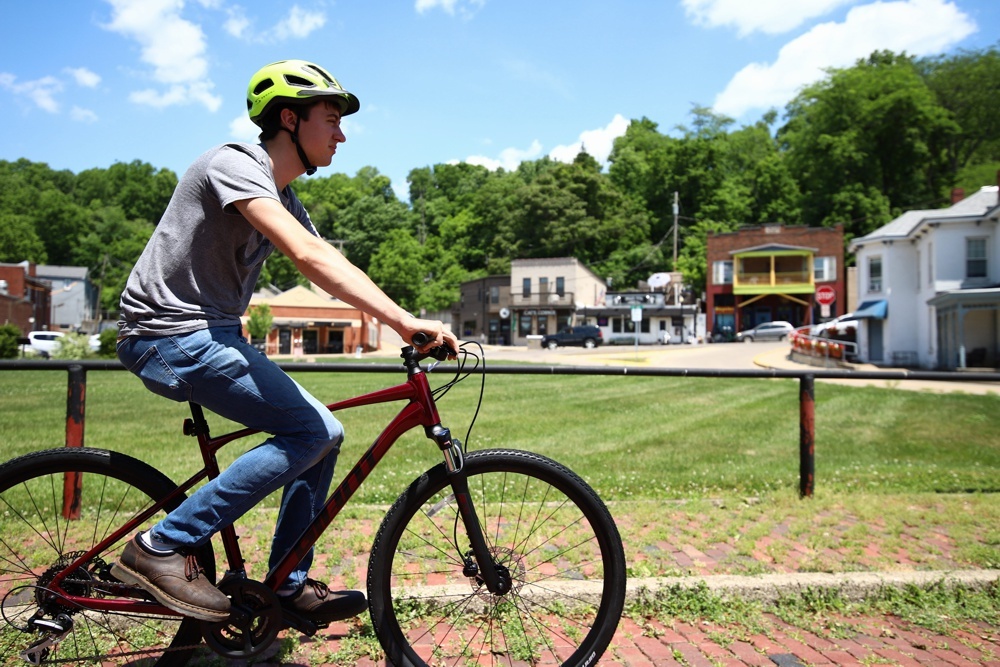 Bike Rider in Athens, Ohio