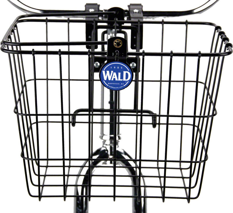 WALD Wald 3114 Front Quick Release Basket with Bolt-On Mount: Gloss Black