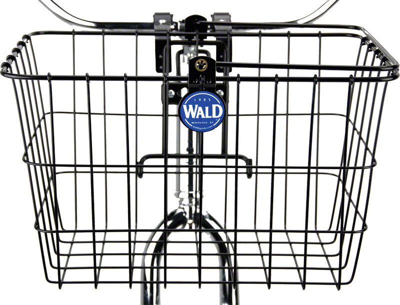 WALD Wald 3133 Front Quick Release Basket with Bolt-On Mount: Gloss Black