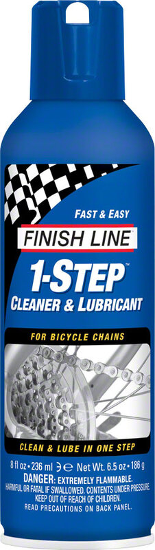 FINISH LINE Finish Line 1-Step Cleaner and Bike Chain Lube - 8oz, Aerosol