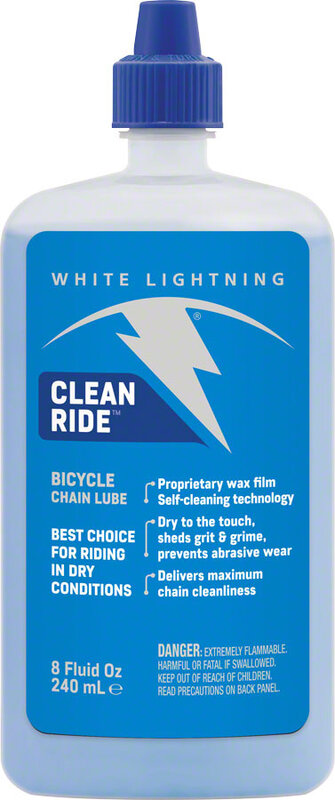 WHITE LIGHTNING White Lightning Clean Ride Bike Chain Wax Lube - 8oz, Drip
