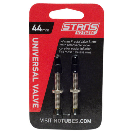 STANS Stan's NoTubes Universal Valve Stems - Brass, Medium, Pair