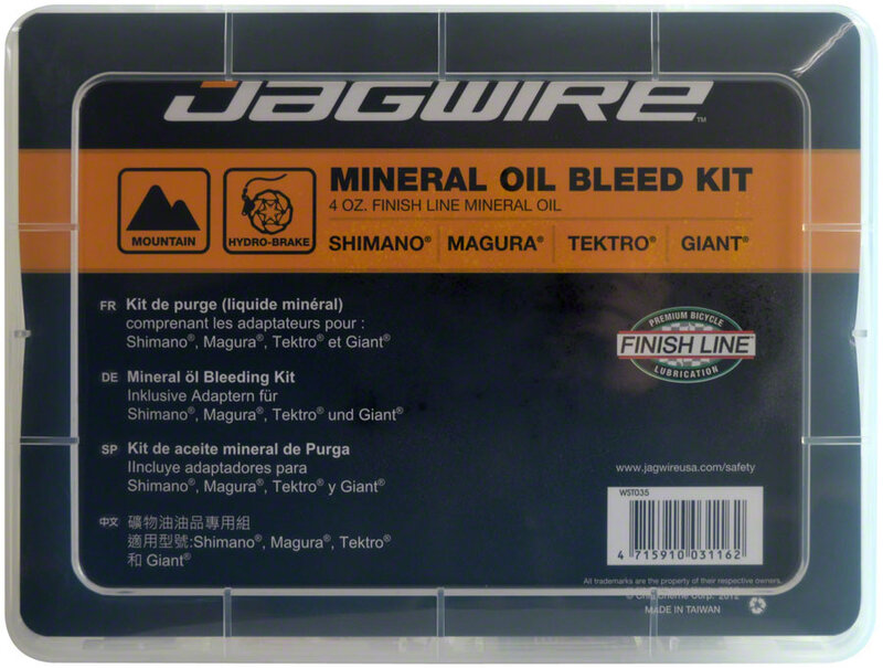 JAGWIRE Jagwire Pro Mineral Oil Bleed Kit Includes Shimano Magura Tektro Giant Adaptors