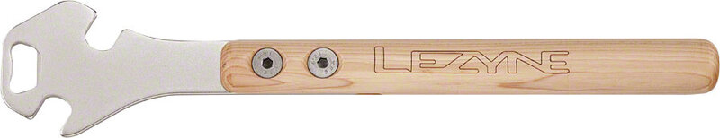 LEZYNE Lezyne Classic Pedal Rod Pedal Wrench and Bottle Opener: 14.2inches, varnished wood handle