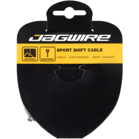 JAGWIRE Sport Shift Cable - 1.1 x 3100mm, Slick Stainless Steel, For SRAM/Shimano Tandem / Recumbent