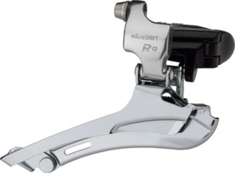MICROSHIFT microSHIFT R9 Front Derailleur 9-Speed Double, 52T Max, 31.8/34.9 Band Clamp, Shimano Compatible
