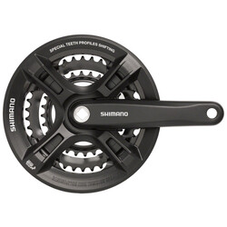 SHIMANO Shimano Altus FC-M311 Crankset - 175mm, 7/8-Speed, 48/38/28t, Riveted, Square Taper