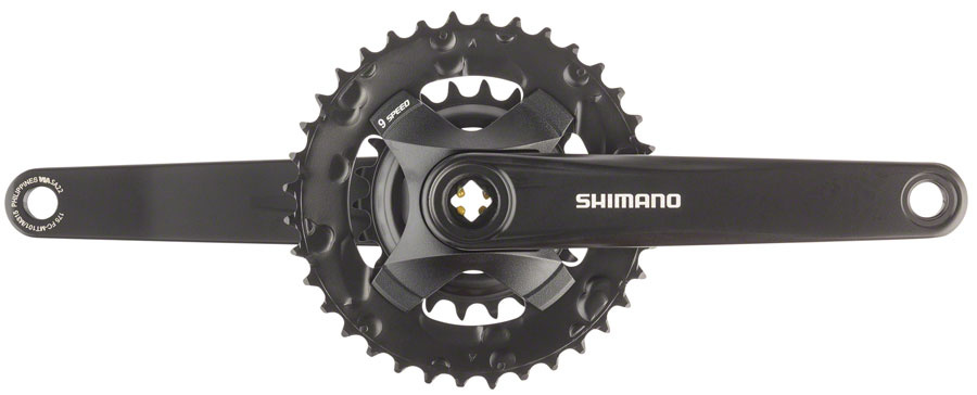 SHIMANO himano FC-MT101-B2 Crankset - 175mm, 9-Speed, 36/22t, Square Taper
