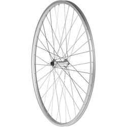 27", QR x 100mm, Rim Brake, Silver, Clincher Front Wheel