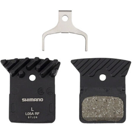 SHIMANO Shimano L05A-RF Disc Brake Pad and Spring - Resin Compound, Finned