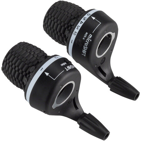 SUNRACE microSHIFT MS25 Twist Shifter Set, 6-Speed, Triple, Shimano Compatible