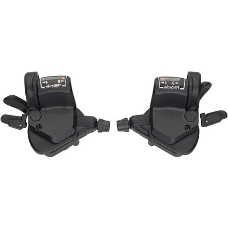 SHIMANO microSHIFT Mezzo Thumb-Tap Shifter Set, 9-Speed, Triple, Optical Gear Indicator, Shimano Compatible