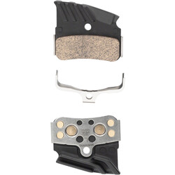 SHIMANO Shimano N04C-MF Disc Brake Pads and Springs - Metal Compound, Finned Alloy and Stainless Steel Back Plate, One Pair