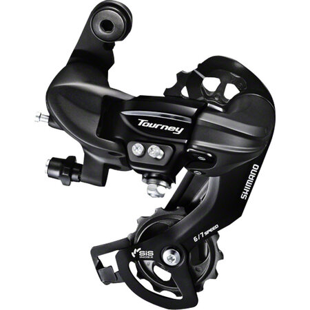 SHIMANO Shimano Tourney RD-TY300-SGS Rear Derailleur - 6,7 Speed, Long Cage, Black, Shimano Rear Direct Mount