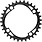 ABSOLUTE BLACK absoluteBLACK Round 104 BCD Chainring - 32t, 104 BCD, 4-Bolt, Narrow-Wide