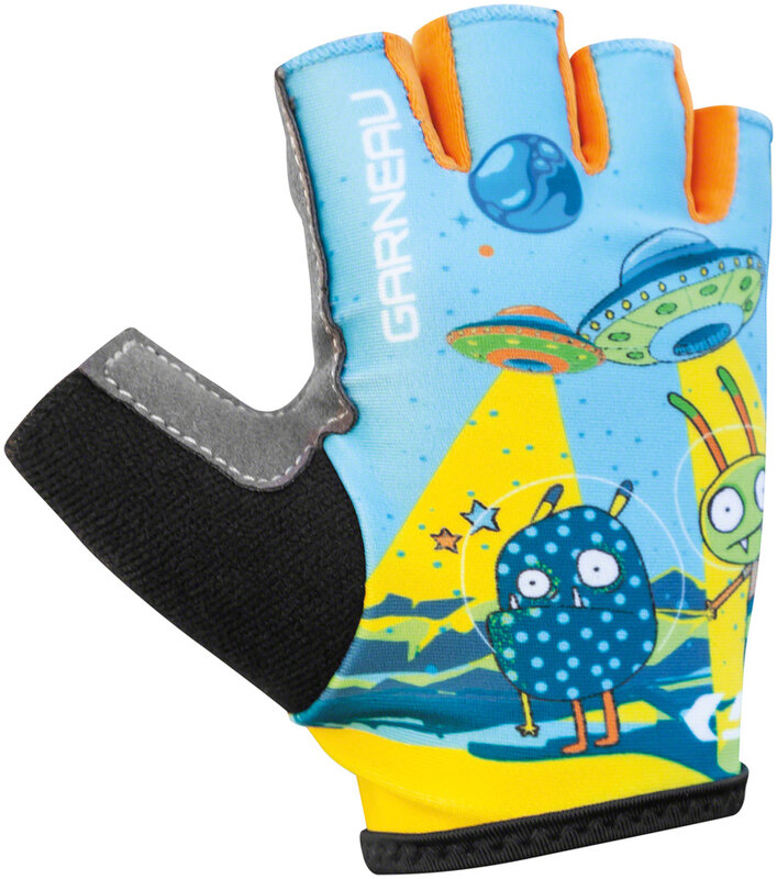 661 Garneau Kid Ride Monster Gloves - Multi-Color, Short Finger, Children's, Size 2