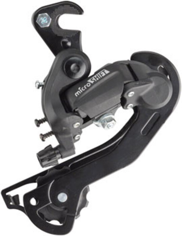 MICROSHIFT microSHIFT M21 Rear Derailleur - 6,7 Speed, Long Cage, Dropout Claw Hanger, Black