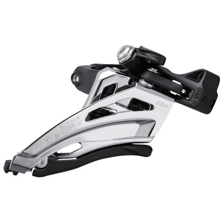 SHIMANO Shimano Deore FD-M5100-M Front Derailleur - 11-Speed, Double, Mid Clamp, Front Pull, Clamp Band, Black/Silver