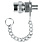 SKS SKS Pump Adaptor with Chain, Schrader to Presta