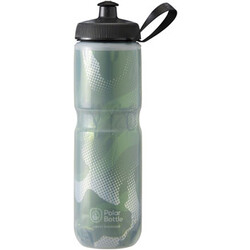 Polar Bottles Sport Contender Insulated Water Bottle - 24oz, Olive/Silver