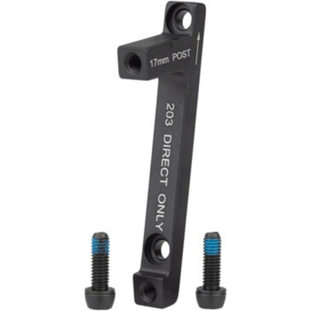 SRAM SRAM Post Bracket 17P - 203mm Rear Mount to 220mm Rotor Adaptor, Includes Stainless Caliper Mounting Bolts, Black