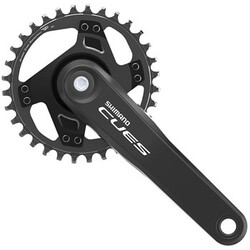 SHIMANO Shimano CUES FC-U4000-1 Crankset - 175mm, 9/10/11-Speed, 32t, Riveted, Square Taper JIS Spindle Interface, Black