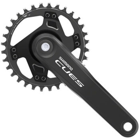 SHIMANO Shimano CUES FC-U4000-1 Crankset - 175mm, 9/10/11-Speed, 32t, Riveted, Square Taper JIS Spindle Interface, Black