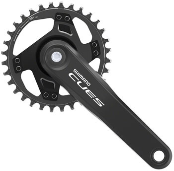 SHIMANO Shimano CUES FC-U4000-1 Crankset - 175mm, 9/10/11-Speed, 32t, Riveted, Square Taper JIS Spindle Interface, Black