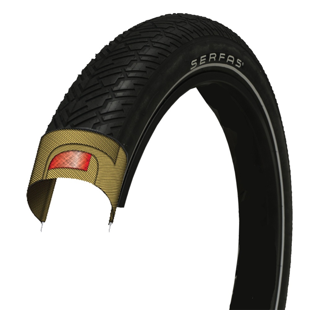 SERFAS E-VOLTAGE 26-4.0 TIRE W/REFLECTIVE