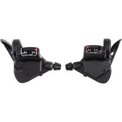 MICROSHIFT microSHIFT T38 Thumb-Tap Shifter Set, 3x6-Speed, Triple, Optical Gear Indicator, Shimano Compatible