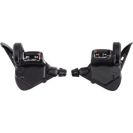 MICROSHIFT microSHIFT T38 Thumb-Tap Shifter Set, 3x6-Speed, Triple, Optical Gear Indicator, Shimano Compatible
