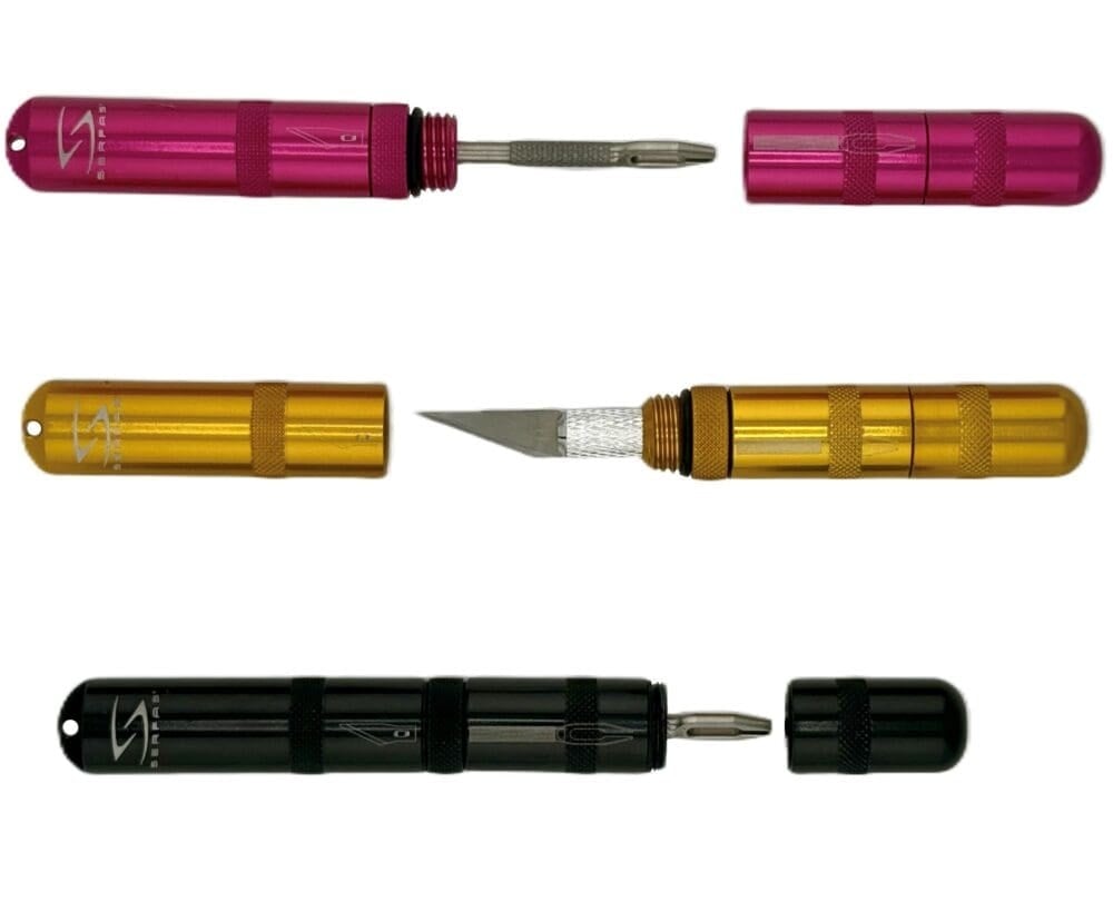 SERFAS TUBELESS TIRE REPAIR KIT - Case, Fork/Reamer, Knife, 5qty Plugs - BLACK