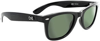ONE ONE Dylan Polarized Sunglasses: Shiny Black with Polarized Gray Lens