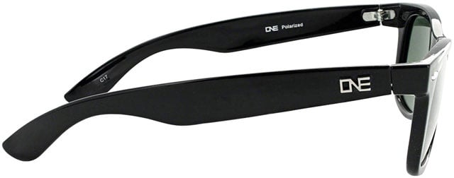 ONE ONE Dylan Polarized Sunglasses: Shiny Black with Polarized Gray Lens