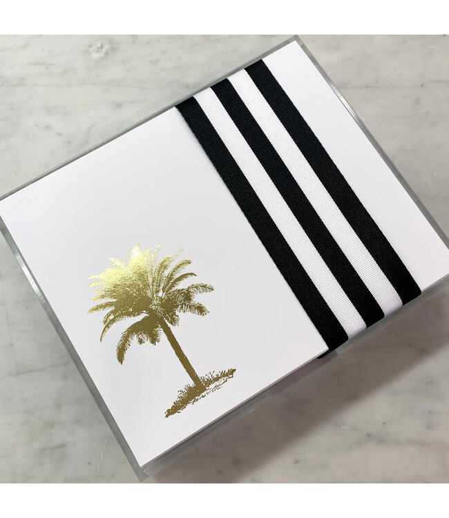 Gold Foil Palm Tree Notepad