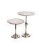 Large Marble & Nickel Adjustable Cake Stand