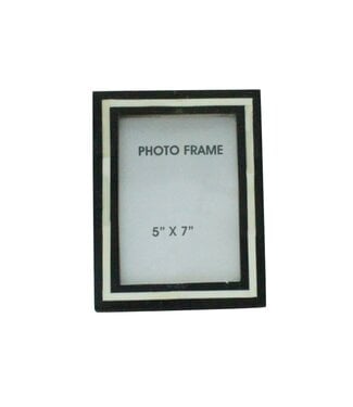 Black & White Picture Frame, 5" x 7"