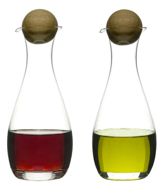 Oak Oil & Vinegar Bottle Set