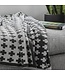 Reversible Wool Small Cross Throw - Ivory/Pewter