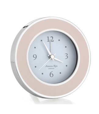 Addison Ross Light Pink & Silver Silent Alarm Clock