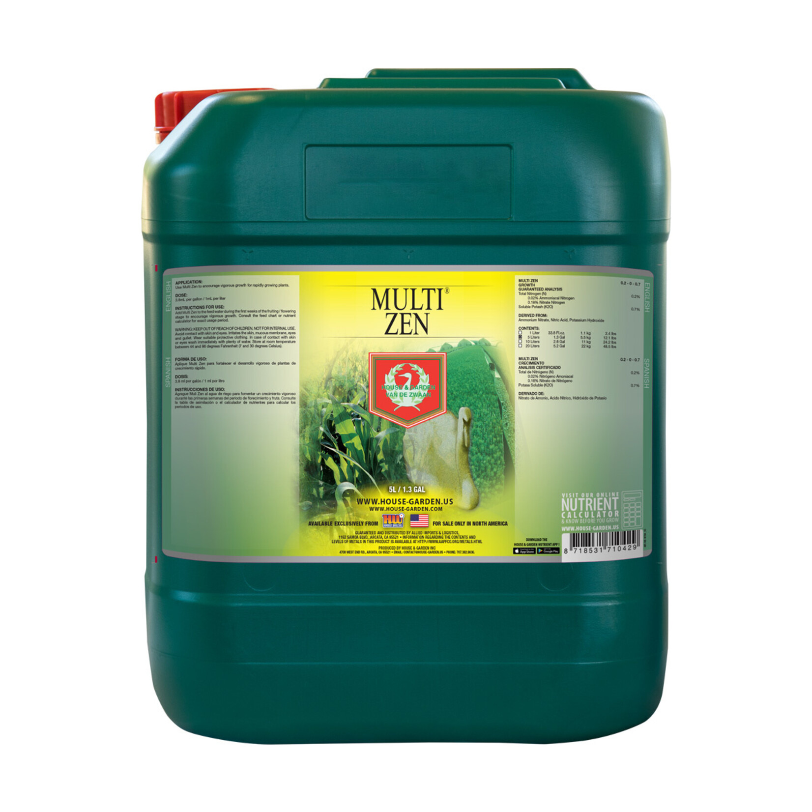 House & Garden House & Garden Multi Zen 5 Liter