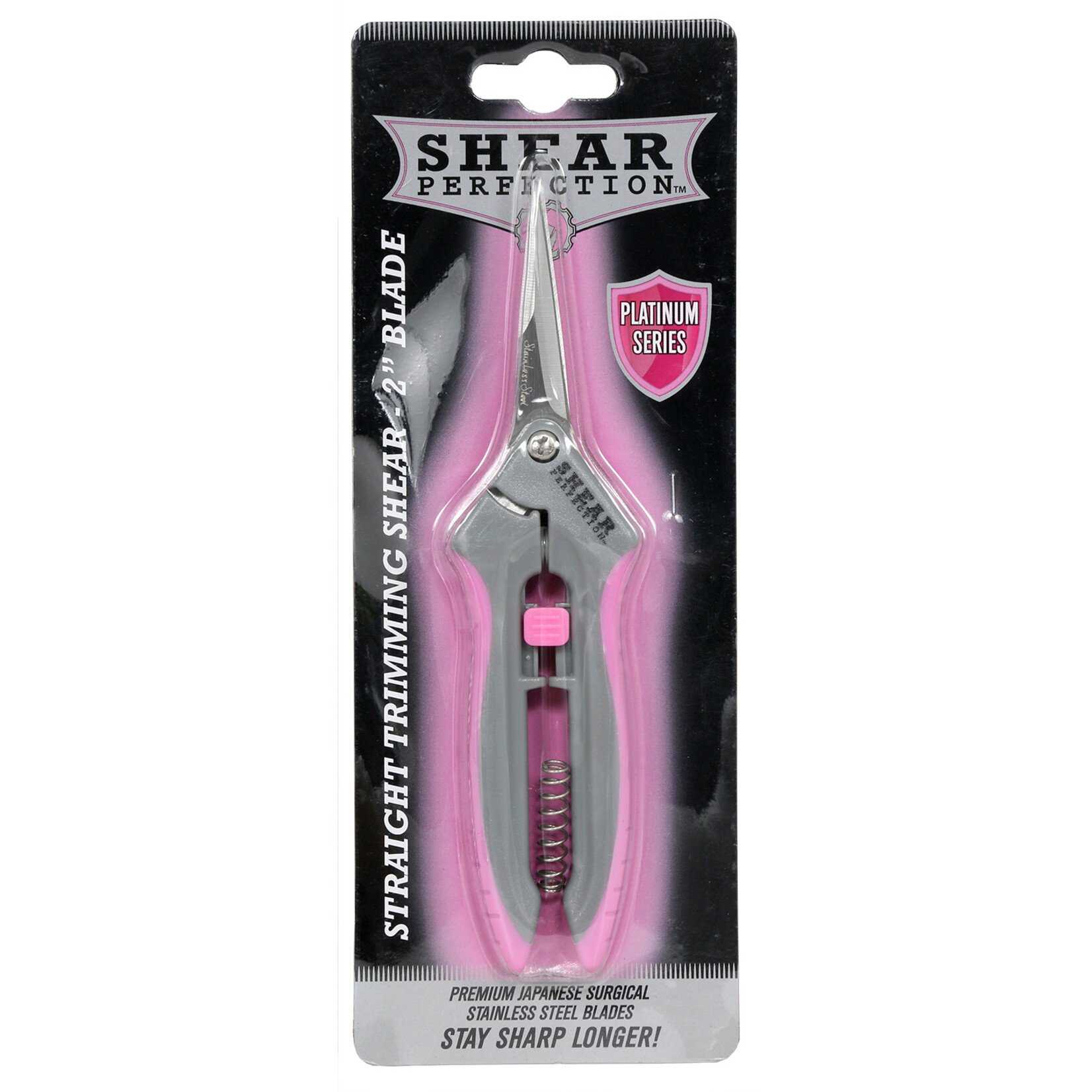 Shear Perfection Shear Perfection Pink Platinum Stainless Trim Shears -2 Straight Blades