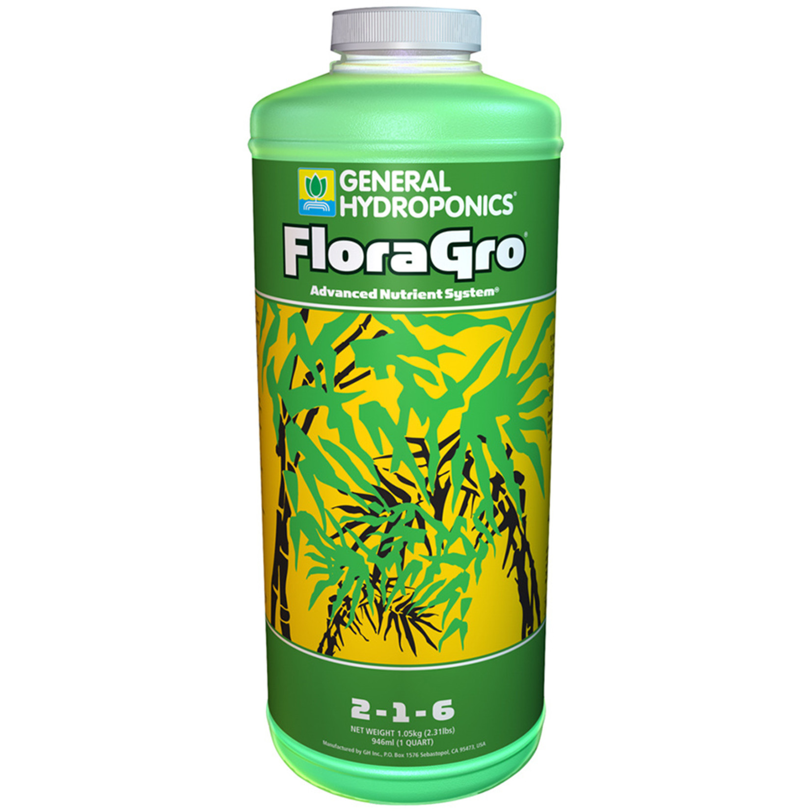 General Hydroponics GH FloraGro 1 Quart