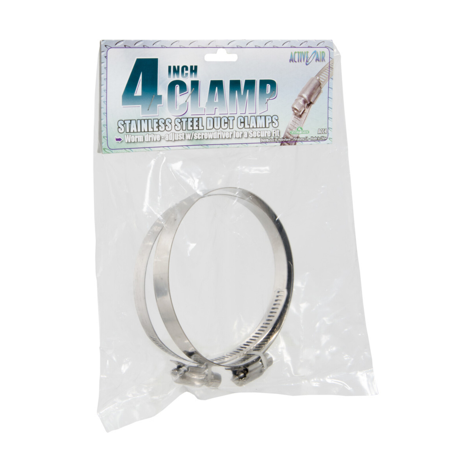 Active Air Stainless Steel Duct Clamps 4"
