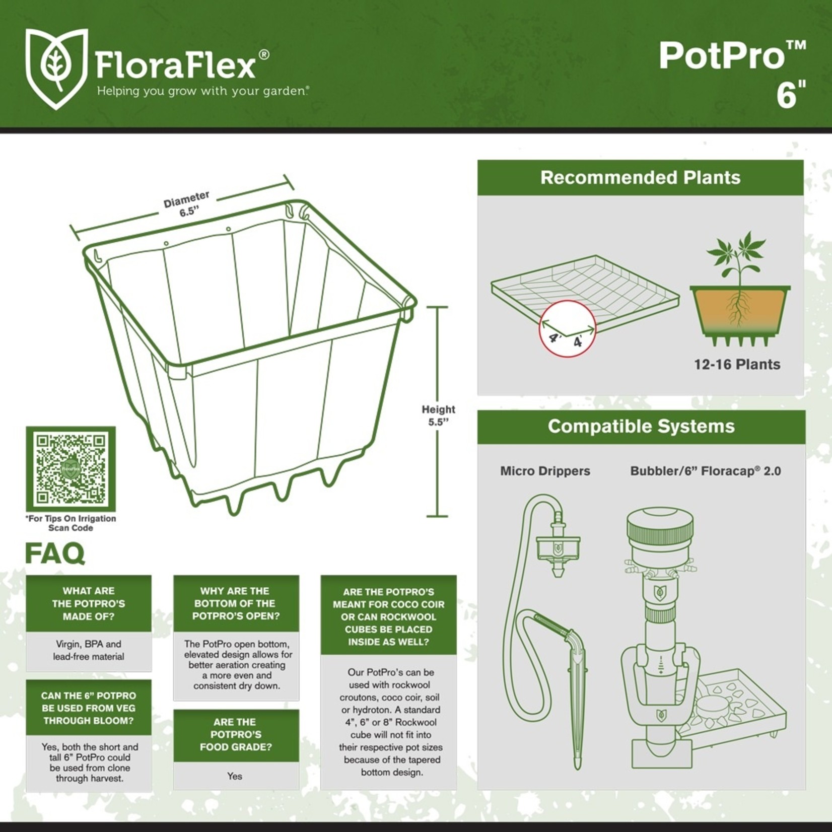PotPro FloraFlex PotPro Pot 6"
