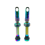Hold Fast Cycling Tubeless Valve Stem, 42mm (Pair) - Oil Slick