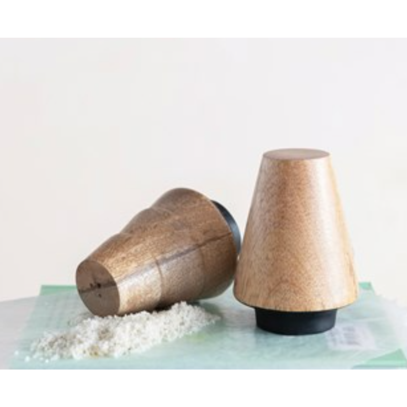Hand-Carved Mango Wood Salt & Pepper Shakers