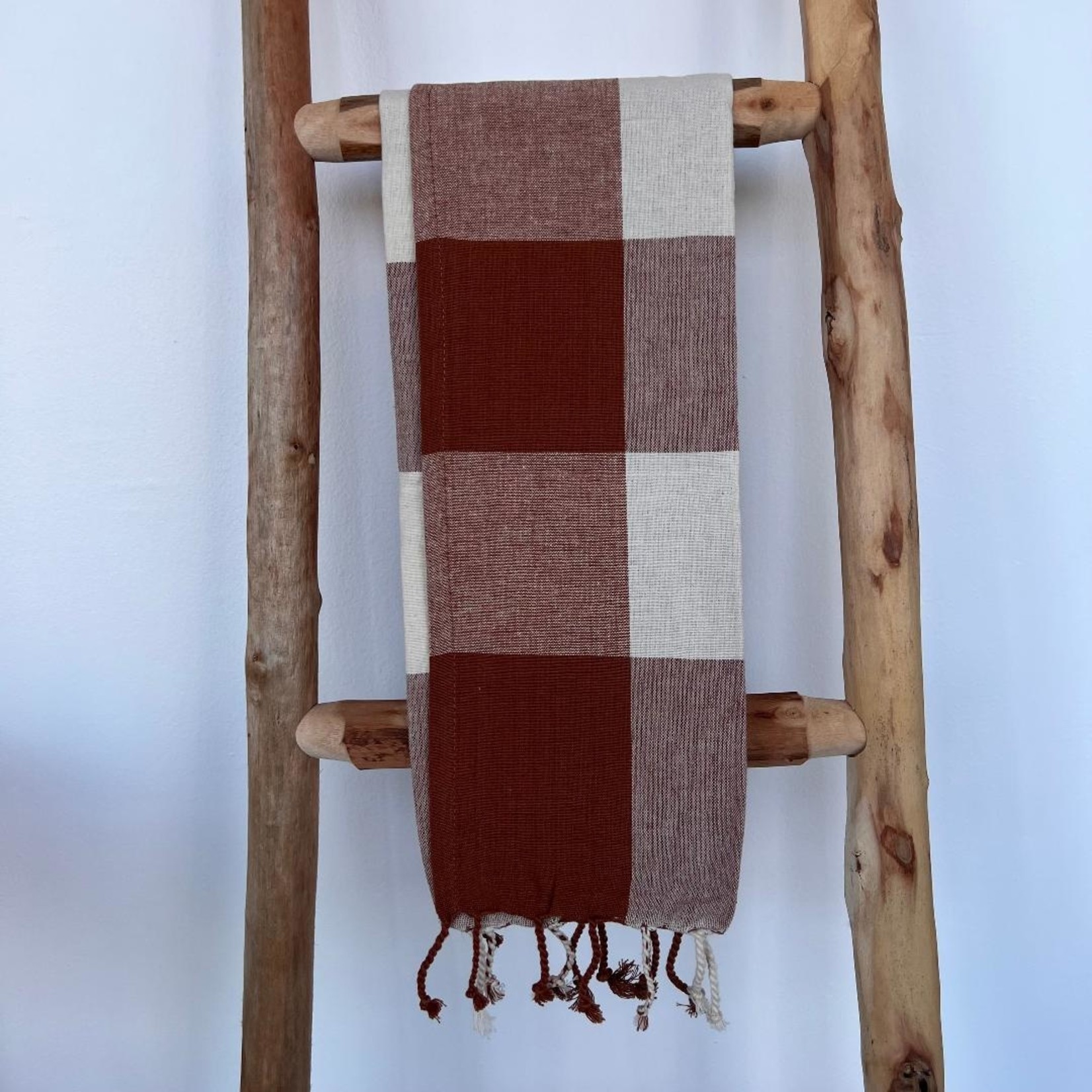 Woven Cotton Yarn Dyed Tea Towel w/ Tassels