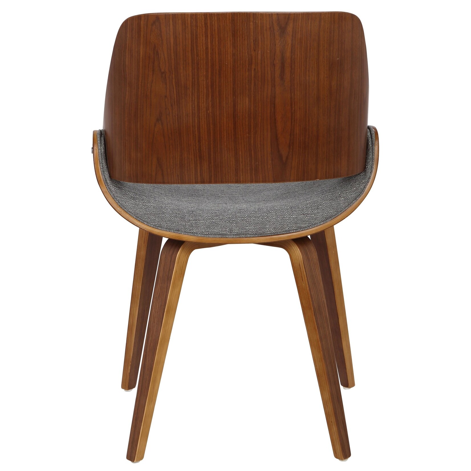 Rizzi Walnut Wood Dining Chair - Grey